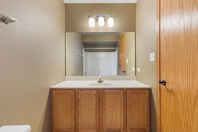 2807 Southwind Dr, New Lenox, IL 60451 - full bathroom featuring vanity, toilet, and a shower