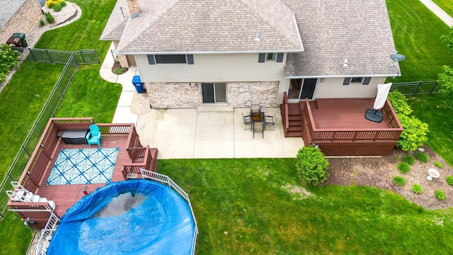 2807 Southwind Dr, New Lenox, IL 60451 - view of swimming pool featuring a deck and a patio area