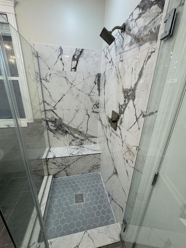 1304 N Wood St Unit 2, Chicago, IL 60622 - bathroom featuring a marble finish shower