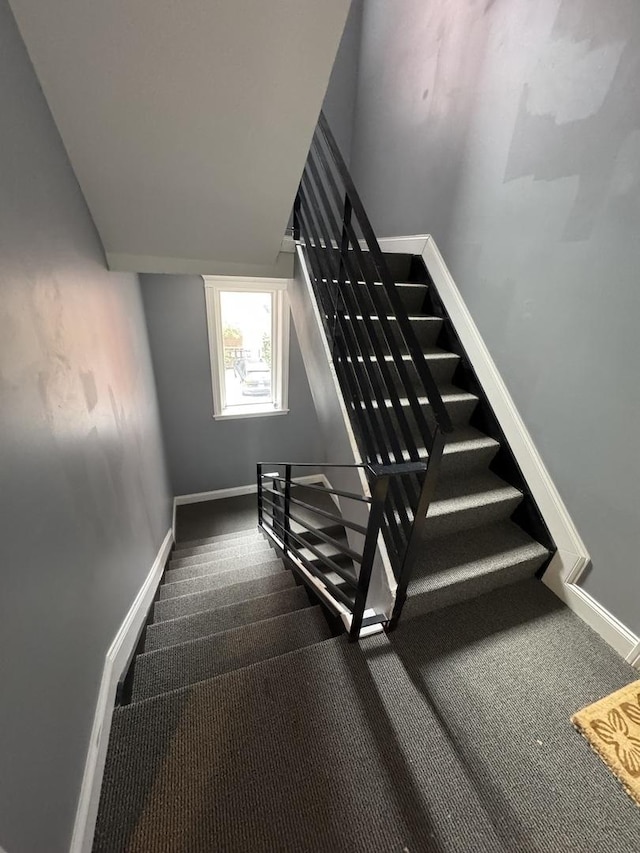 1304 N Wood St Unit 2, Chicago, IL 60622 - stairs with carpet floors and baseboards