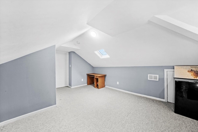 3534 Clarence Ave, Berwyn, IL 60402 - bonus room with a skylight, vaulted ceiling, carpet, and baseboards