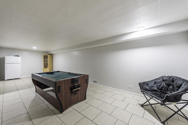3106 Lebanon Ave, Zion, IL 60099 - recreation room featuring billiards table, baseboards, and light tile patterned floors