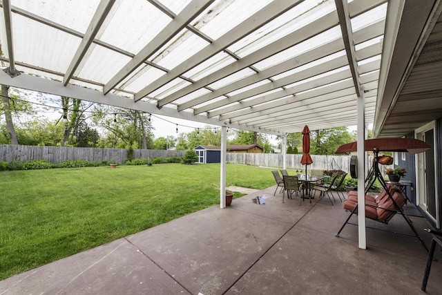 3106 Lebanon Ave, Zion, IL 60099 - view of patio with outdoor dining area and a pergola