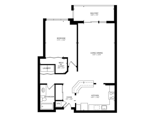 5555 N Cumberland Ave Unit 309, Chicago, IL 60656 - view of property floor plan