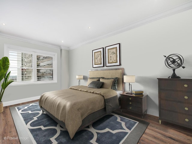3920 N Lake Shore Dr Unit 12N, Chicago, IL 60613 - bedroom with ornamental molding, wood finished floors, and recessed lighting