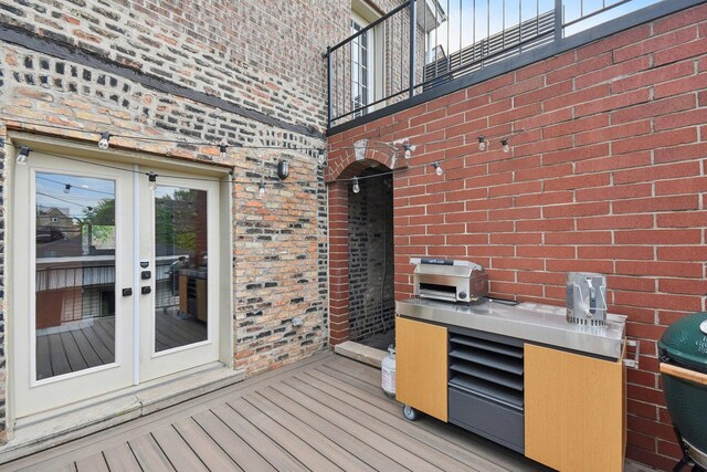 1830 W 18th St, Chicago, IL 60608 - deck featuring french doors
