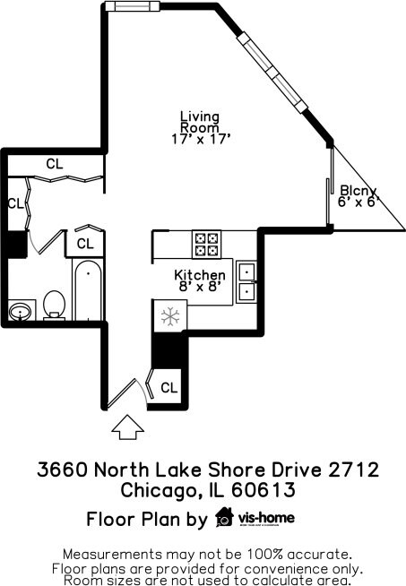 3660 N Lake Shore Dr Unit 2712, Chicago, IL 60613 - home floor plan