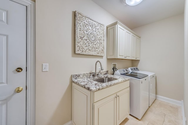 2105 Lillian Ln, Lisle, IL 60532 - laundry room featuring washer and clothes dryer, cabinet space, and baseboards