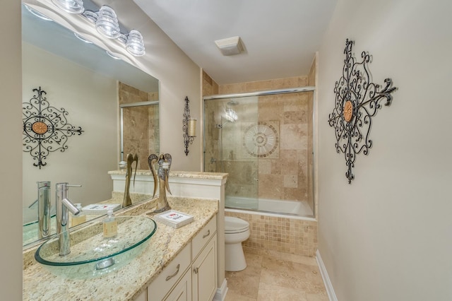 2105 Lillian Ln, Lisle, IL 60532 - bathroom with toilet, tiled shower / bath combo, vanity, and tile patterned flooring