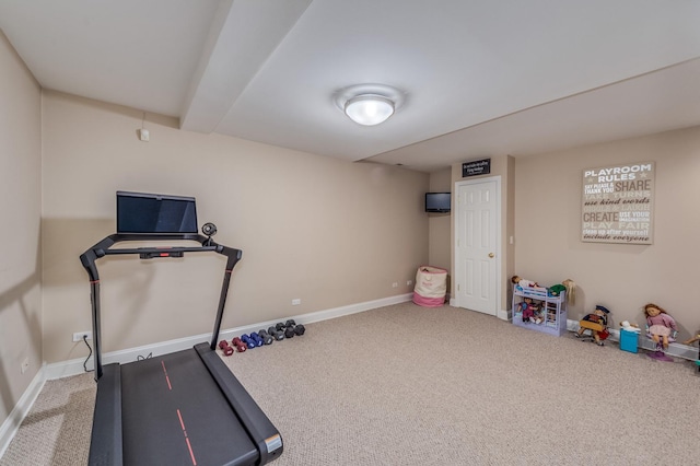 2105 Lillian Ln, Lisle, IL 60532 - exercise room with carpet floors and baseboards
