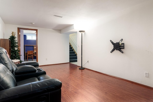 711 Parkside Dr, Rockford, IL 61108 - living room featuring wood finished floors and stairs