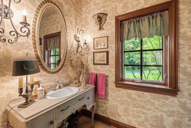 38W250 Burr Road Ln, Saint Charles, IL 60175 - bathroom featuring vanity and baseboards