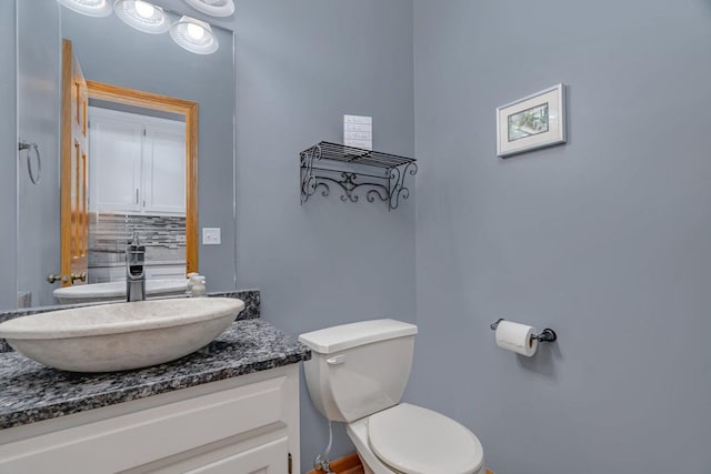 507 Cambridge Ln, Shorewood, IL 60404 - half bath featuring vanity and tasteful backsplash