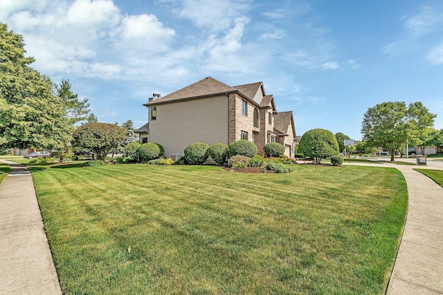 507 Cambridge Ln, Shorewood, IL 60404 - view of property exterior featuring a yard and brick siding