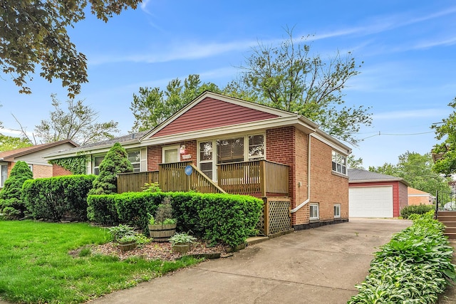 3918 213th Pl, Matteson, IL 60443 - ranch-style house with brick siding and a garage