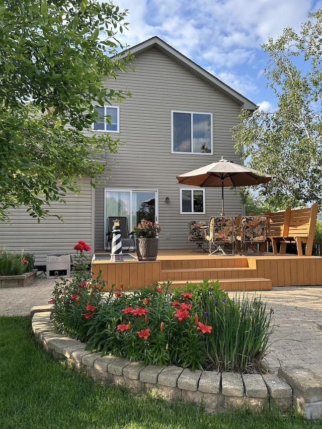 2912 Indian Springs Ct, Joliet, IL 60435 - rear view of house featuring a wooden deck