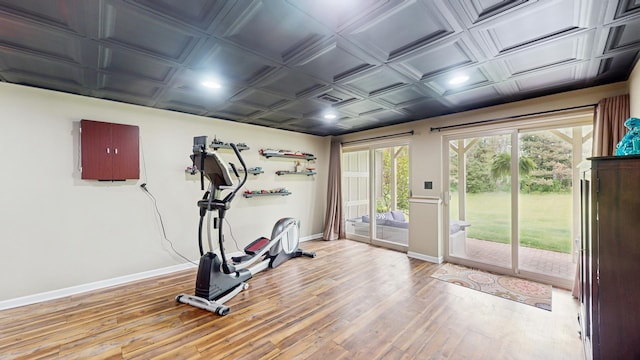 5816 Wild Plum Rd, Crystal Lake, IL 60014 - workout room featuring wood finished floors and baseboards