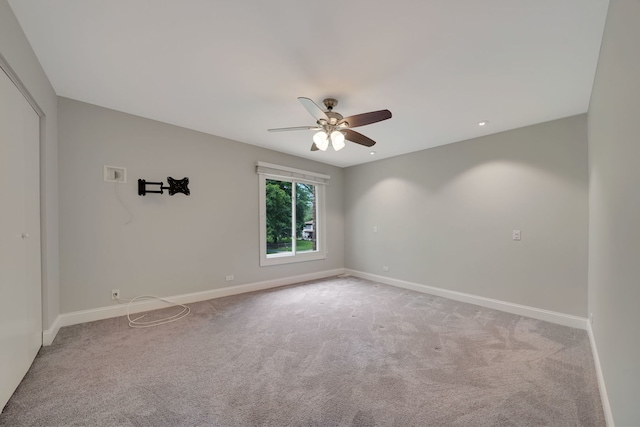 208 Spring Ct, Bloomingdale, IL 60108 - spare room with carpet, a ceiling fan, and recessed lighting