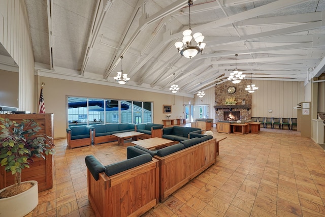 208 Spring Ct, Bloomingdale, IL 60108 - common area featuring vaulted ceiling