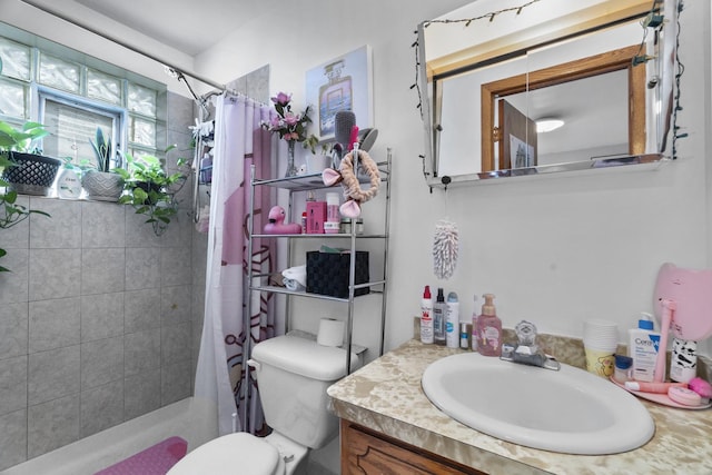 6004 S Keeler Ave, Chicago, IL 60629 - full bathroom with vanity, toilet, and tiled shower