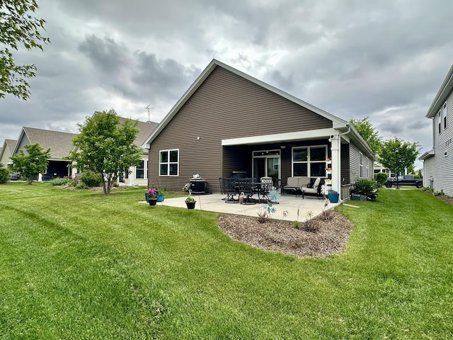 1033 Carolina Ct, Pingree Grove, IL 60140 - back of house with a patio and a lawn