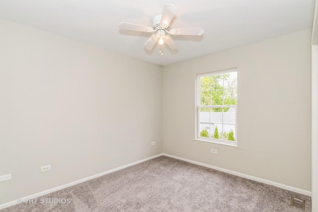 25785 W Hillside Ave, Ingleside, IL 60041 - carpeted empty room with baseboards and ceiling fan