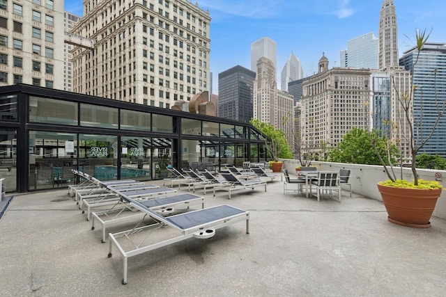 405 N Wabash Ave Unit 3103, Chicago, IL 60611 - view of patio featuring a city view