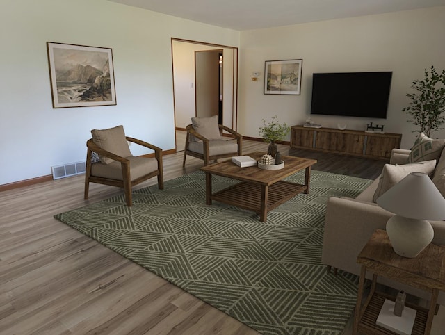 2136 W Fairview Rd, Freeport, IL 61032 - living area with light wood-style flooring and baseboards