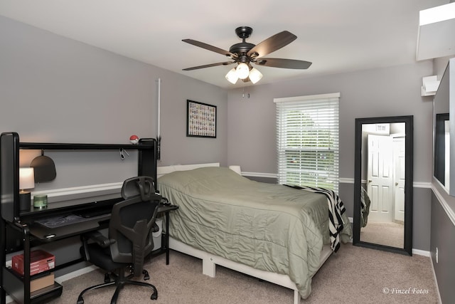 2012 Spring Creek Ln, Mchenry, IL 60050 - bedroom featuring baseboards, carpet floors, and ceiling fan