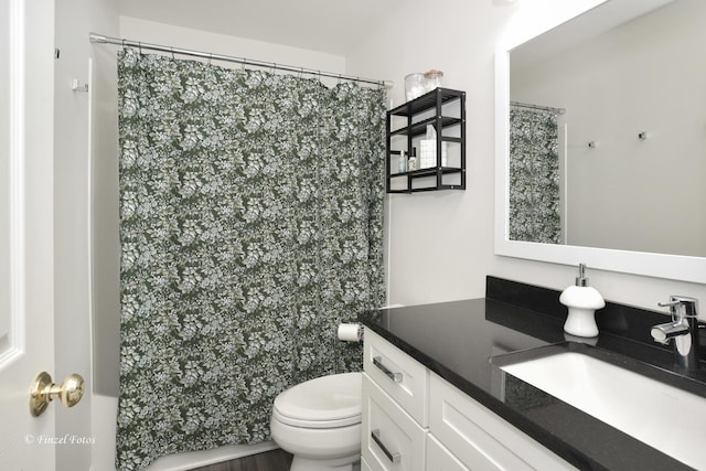 2012 Spring Creek Ln, Mchenry, IL 60050 - full bathroom featuring vanity, toilet, and a shower with curtain
