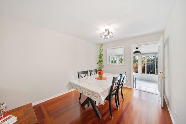 1282 Berkshire Ln, Grayslake, IL 60030 - dining area featuring wood finished floors and baseboards