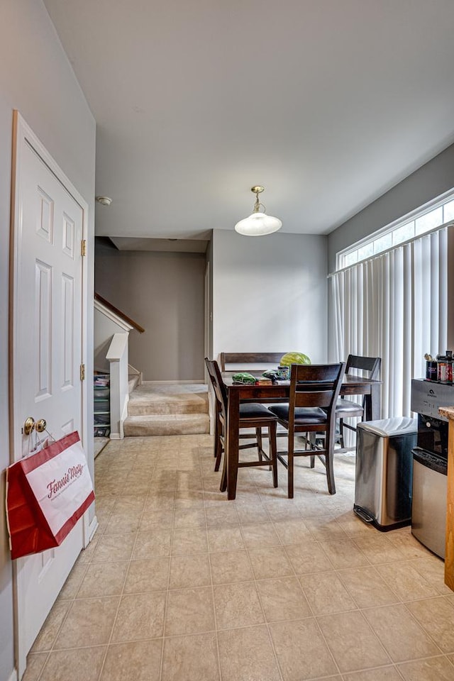 3379 Kentshire Cir, Aurora, IL 60504 - dining room with stairway