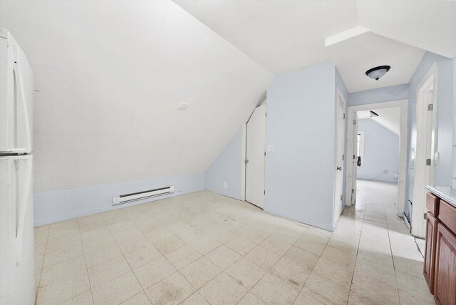 5014 S Paulina St, Chicago, IL 60609 - additional living space with vaulted ceiling and baseboard heating