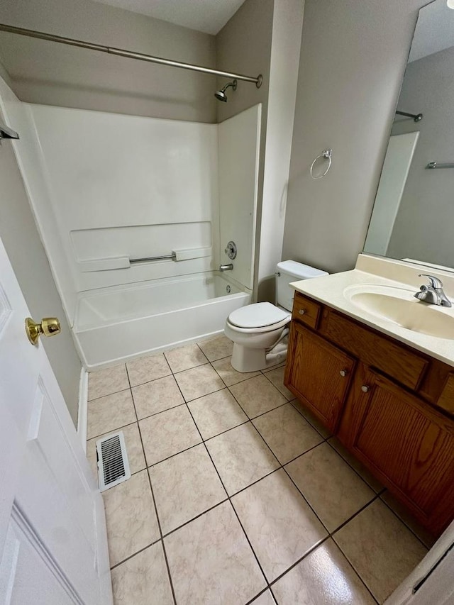 1458 Woodland Dr, South Elgin, IL 60177 - full bath with vanity, bathtub / shower combination, toilet, and tile patterned floors