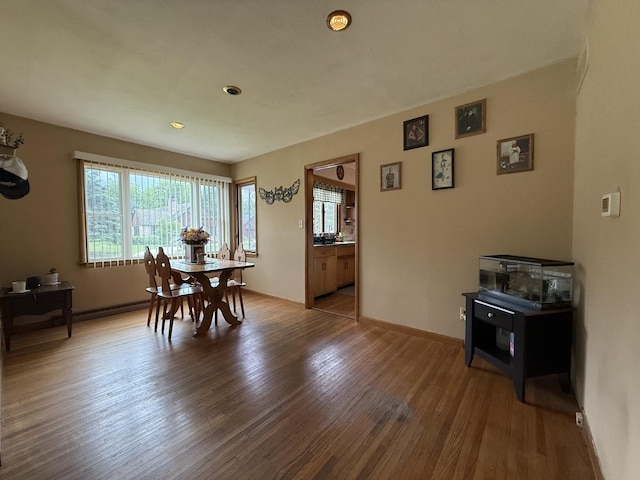612 S 1st Ave, Forreston, IL 61030 - dining space with wood finished floors and baseboards