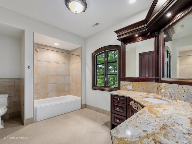 11315 77th St, Burr Ridge, IL 60527 - full bath featuring vanity, tile patterned flooring, and shower / bathtub combination