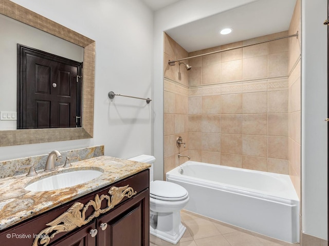 11315 77th St, Burr Ridge, IL 60527 - full bath featuring vanity, shower / tub combination, and tile patterned floors