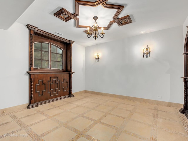 11315 77th St, Burr Ridge, IL 60527 - spare room with a chandelier