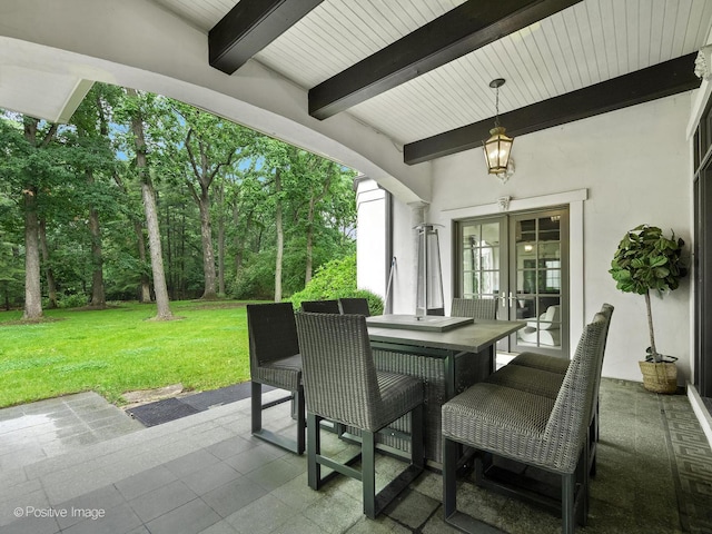 11315 77th St, Burr Ridge, IL 60527 - view of patio / terrace with french doors and outdoor dining space