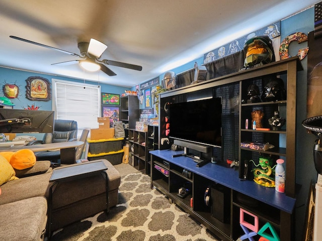7314 W 58th St, Summit, IL 60501 - living room featuring a ceiling fan