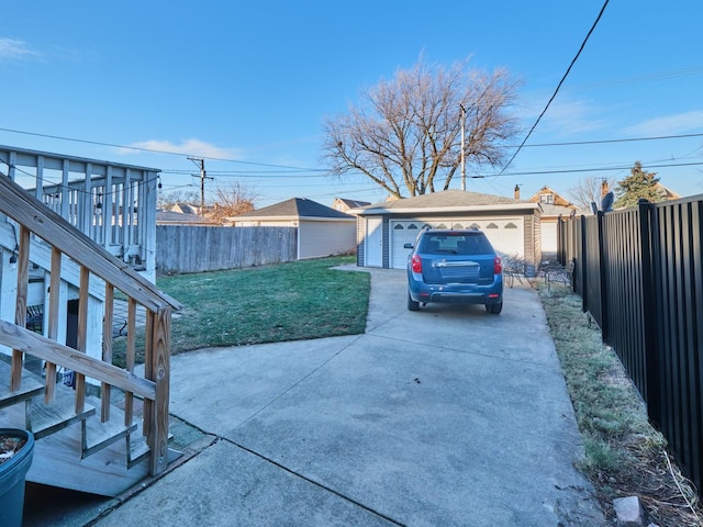 7314 W 58th St, Summit, IL 60501 - view of side of property with an outdoor structure, a garage, and stairway