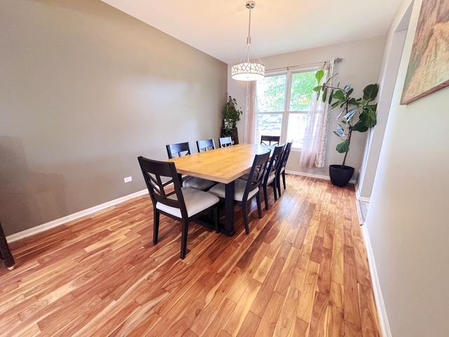 11319 Maplewood Dr, Plainfield, IL 60585 - dining space with light wood-type flooring and baseboards