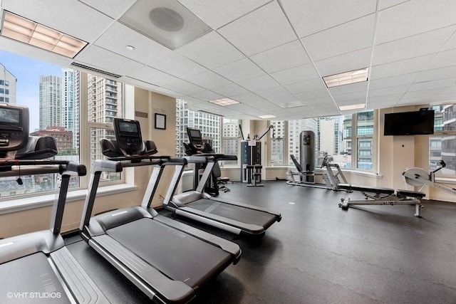 25 E Superior St Unit 2403, Chicago, IL 60611 - exercise room featuring a view of city