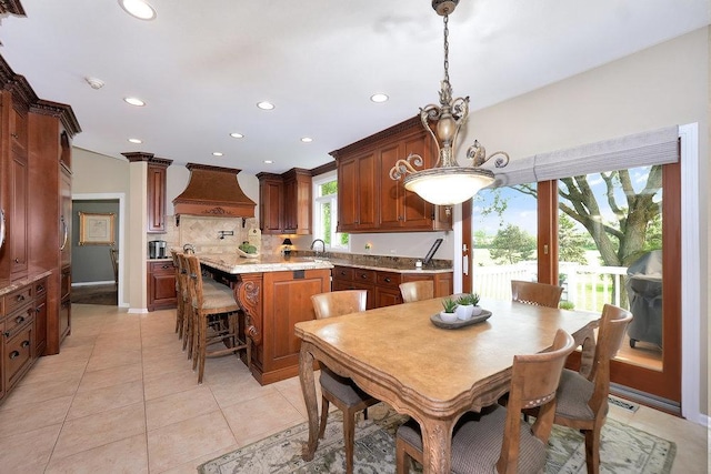1537 Monarch Cir, Naperville, IL 60564 - dining room featuring recessed lighting and light tile patterned floors