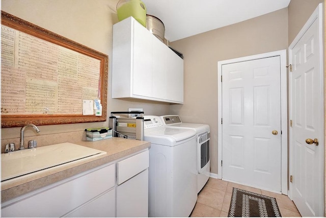 1537 Monarch Cir, Naperville, IL 60564 - washroom featuring cabinet space, washing machine and clothes dryer, and light tile patterned floors