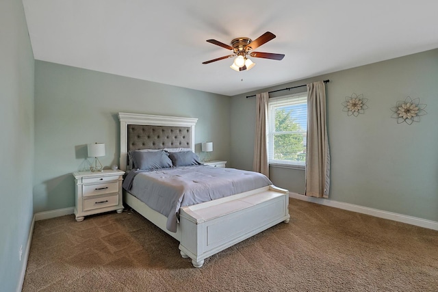 562 Revere Ave, Westmont, IL 60559 - bedroom featuring dark carpet and a ceiling fan