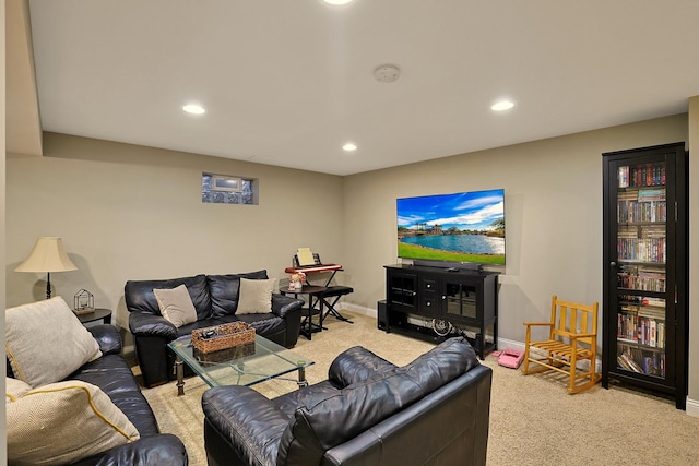 562 Revere Ave, Westmont, IL 60559 - living room featuring carpet and recessed lighting