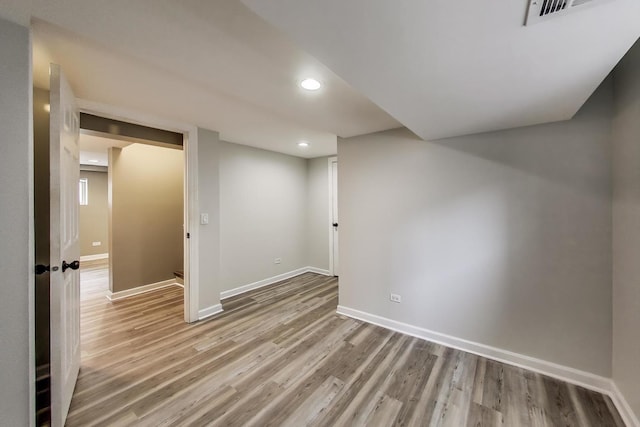 9906 S Saint Louis Ave, Evergreen Park, IL 60805 - finished basement with baseboards, light wood finished floors, and recessed lighting