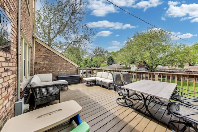 9906 S Saint Louis Ave, Evergreen Park, IL 60805 - deck with outdoor lounge area and outdoor dining area