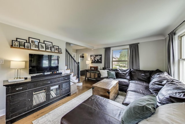 9906 S Saint Louis Ave, Evergreen Park, IL 60805 - living room with plenty of natural light, wood finished floors, and arched walkways